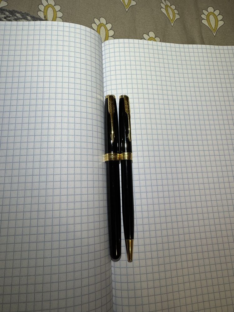 Набір ручок Parker SONNET Black Lacquer GT FP+BP