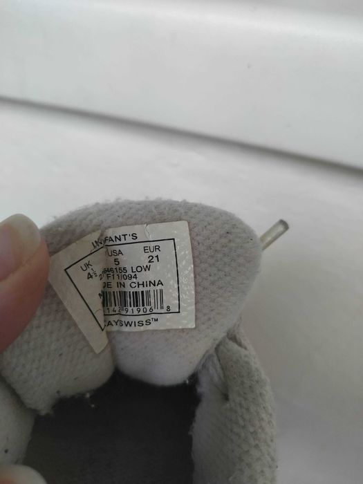 Кросівки розмір 21 фірма американська k-swiss кроссовки белые