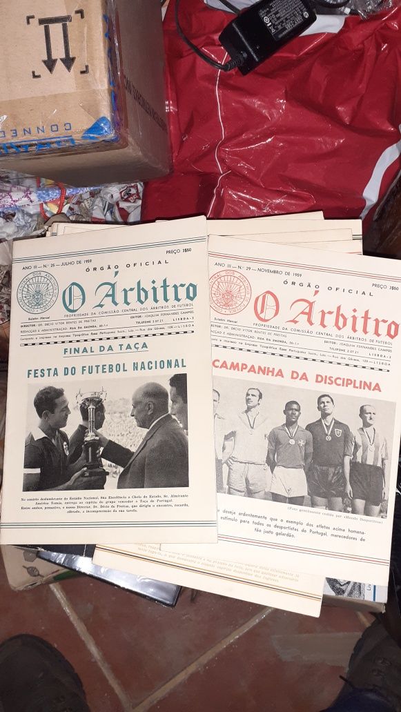 Revista antiga O Árbitro anos 50 lote raro futebol selecção nacional