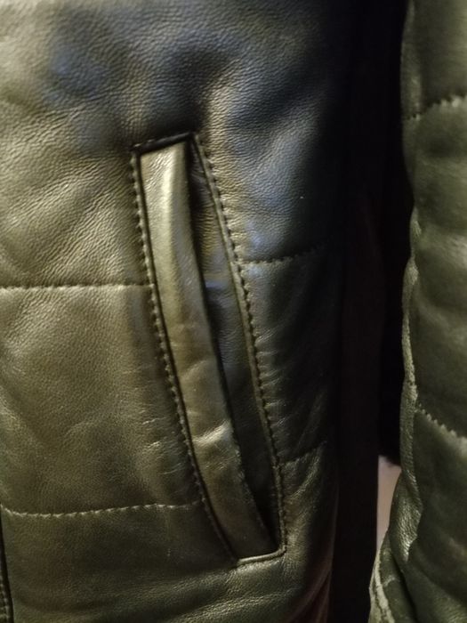 пальто натуральна шкіра зима-осінь на сінтепоні  розмір M