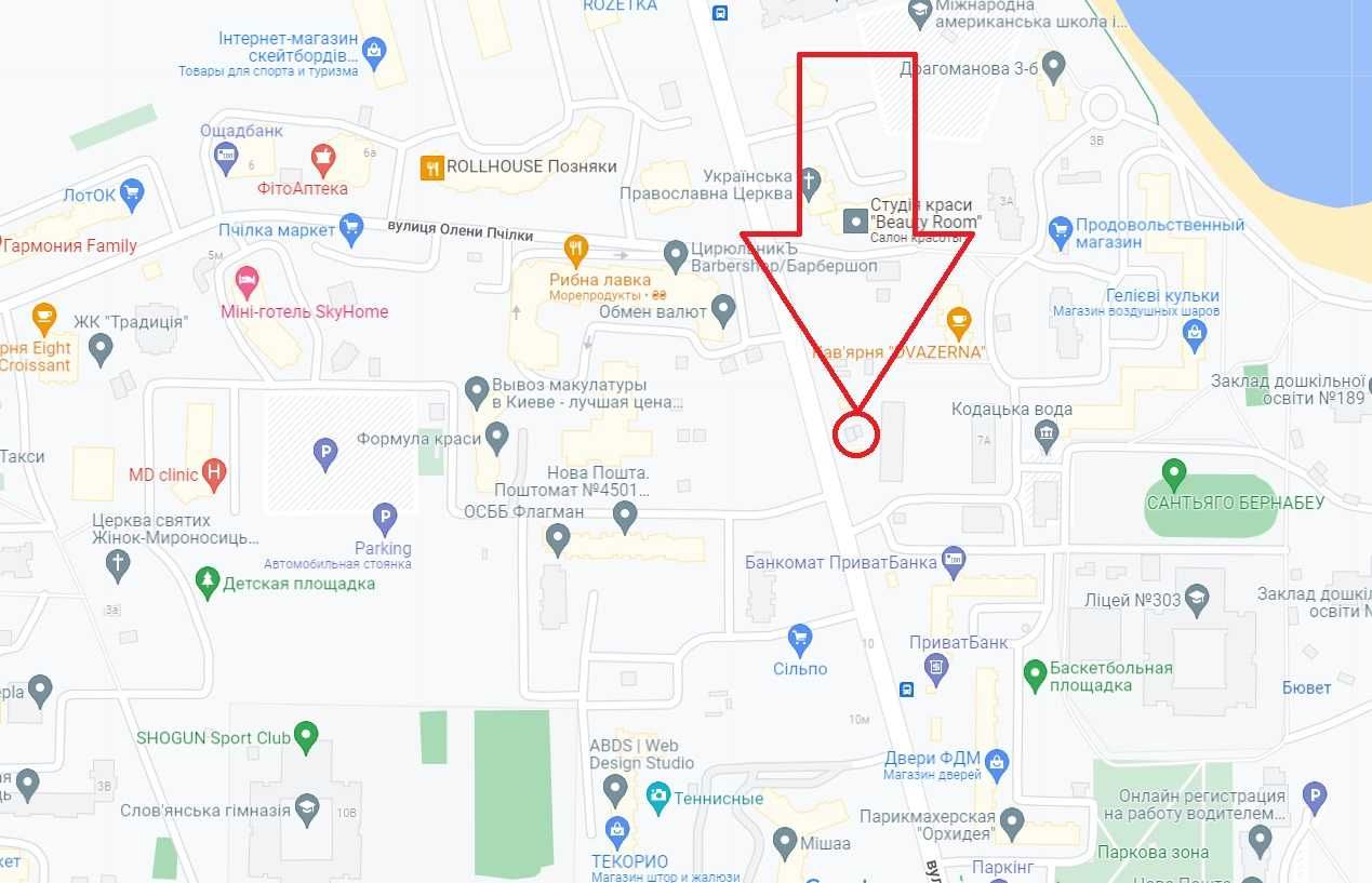 Оренда фасадного МАФу, вул. Драгоманова, Дарницький район. Без комісії