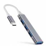 HUB USB-C 4w1 Rozdzielacz Adapter Rozgałężnik Przejściówka USB 3.0