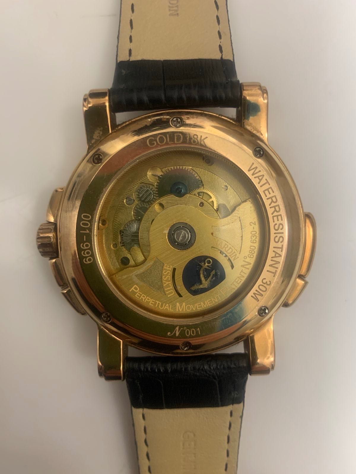 Годинник Ulysse Nardin GMT+/-Perpetual Gold-Black