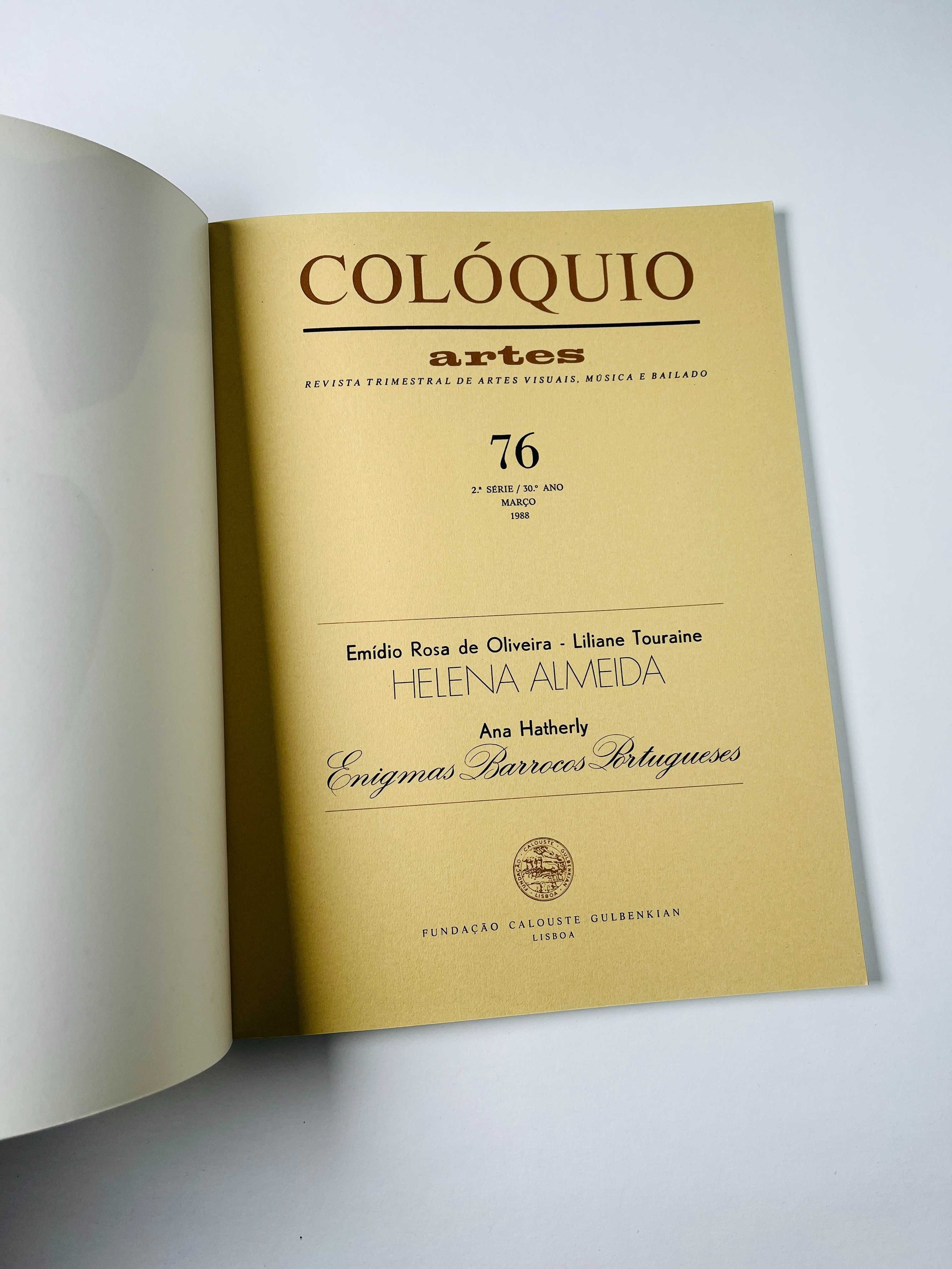 Colóquio artes 76  Autores vários Fundação Calouste Gulbenkian 1988