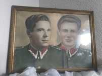 Portret, Monidło żołnierz ,żandarm  LWP ,porucznik. Vintage.