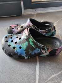 Crocs tie dye czarne 30/31 c 13 kolorowe