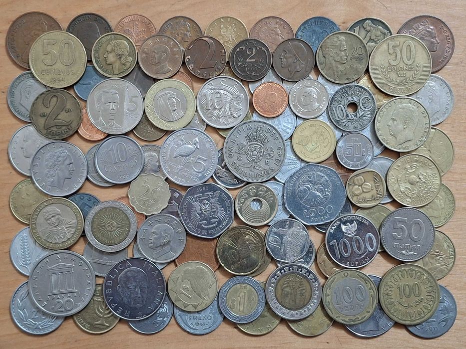 Монеты мира 100 шт без повторов все континенты №2
