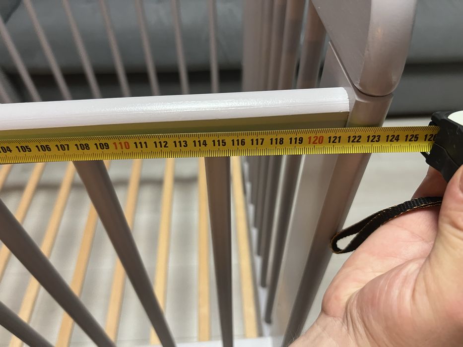 Łóżeczko dziecięce 120 x 60 szare