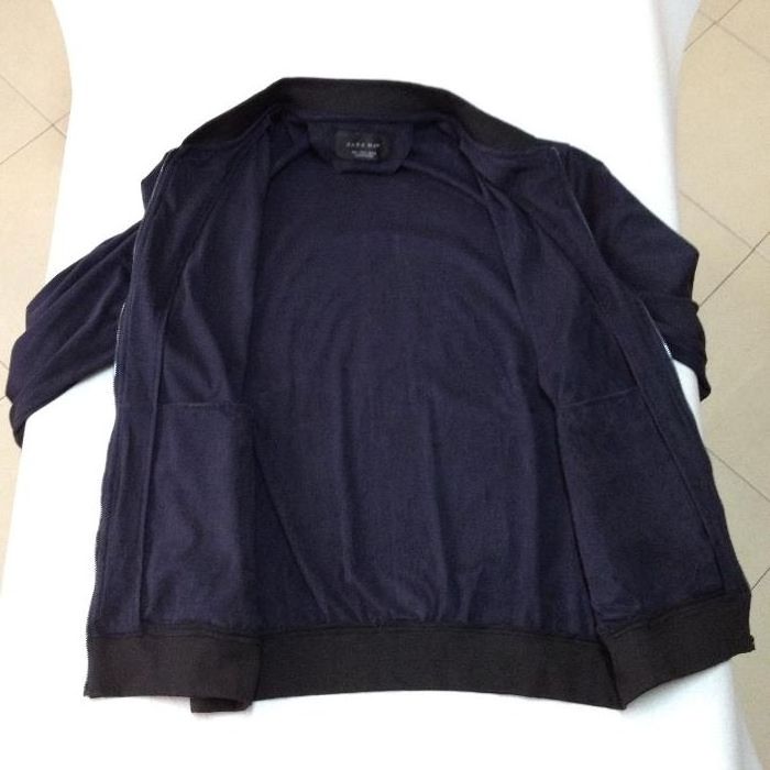 Casaco Blusao Bomber Zara Azul Preto Homem Tamanho L Semi Novo