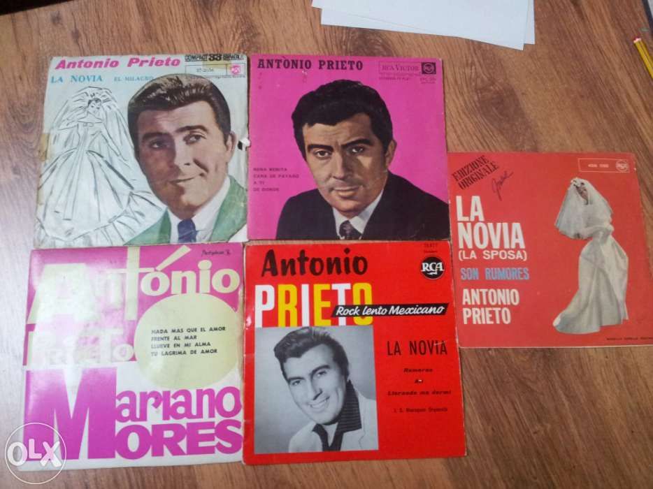 discos de vinil (singles) de António Prieto