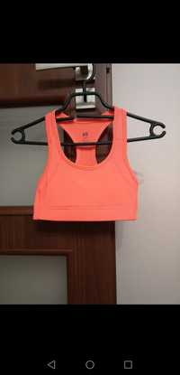 Top biustonosz sportowy H&m 34 XS koralowy