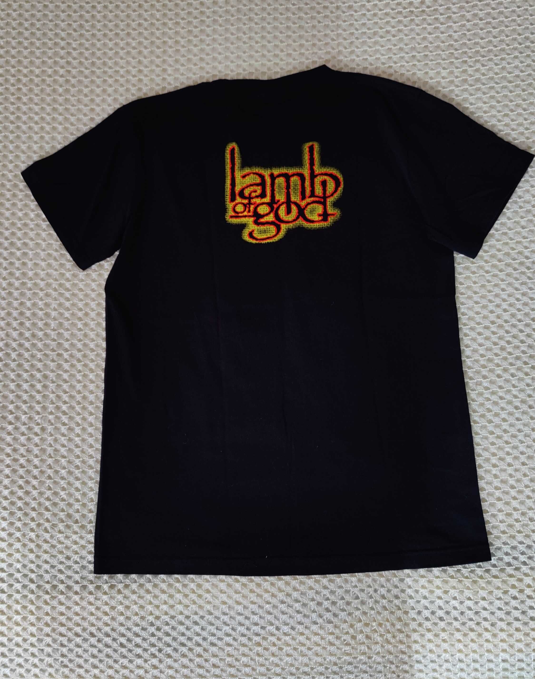 T-shirt metal, musica, banda, lamb of god Resolution, Tamanho M