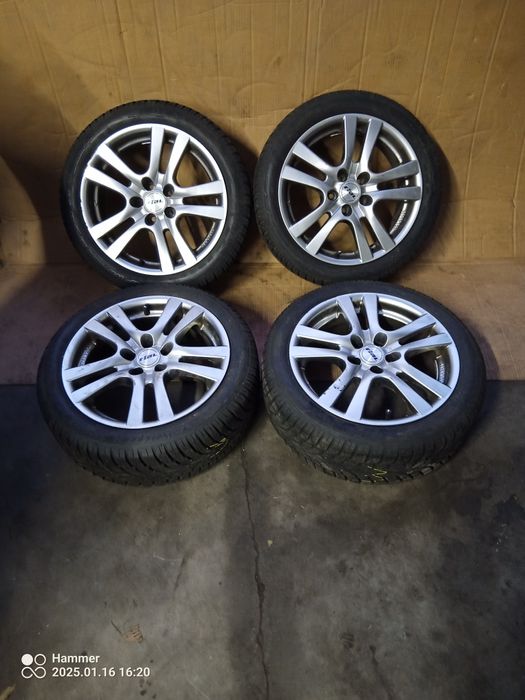 Felgi opony zimowe 195/50 r16 felgi dunlop 7j 16 et38 5x100 seat skoda