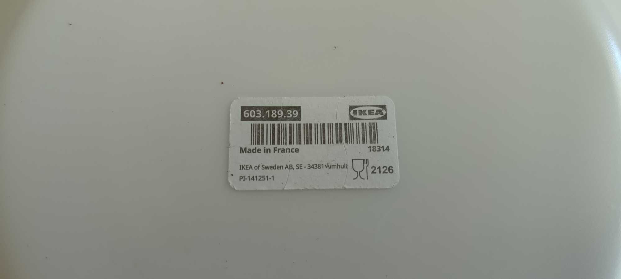 Ikea, 6 x talerzyki białe
