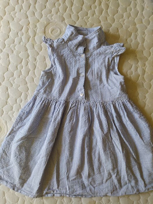 H&M sukienka w niebieskie paski r. 98