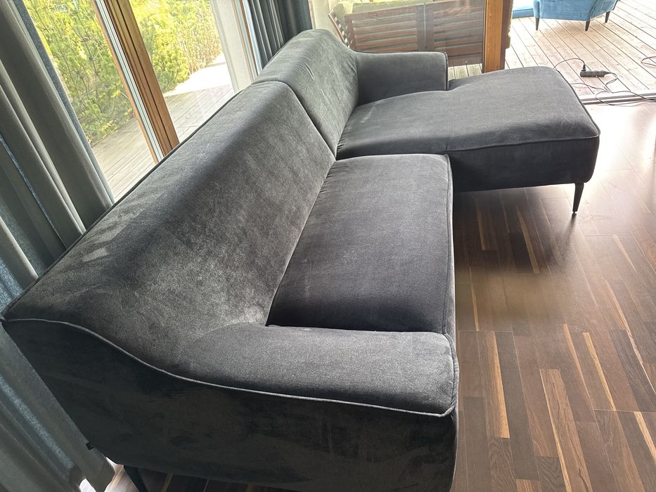 Naroznik nierozkladany  austin etap sofa czarny