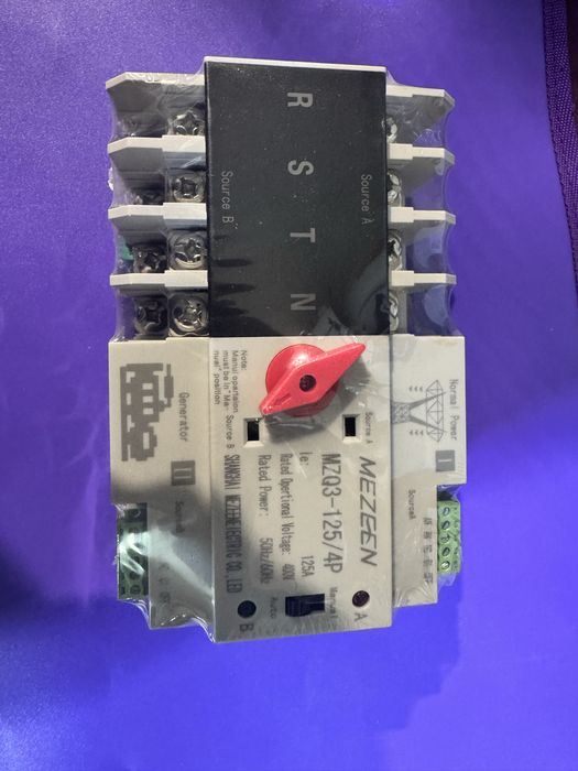 Автоматичний ввод резервного живлення АВР 4П125А 380В для генератора