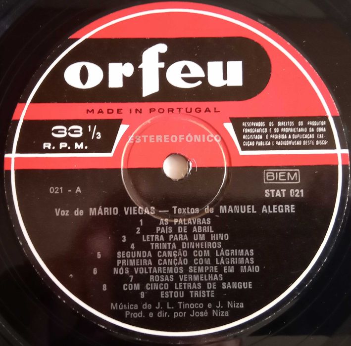 Mário Viegas	- - - - -	País de Abril	- - - - -	LP