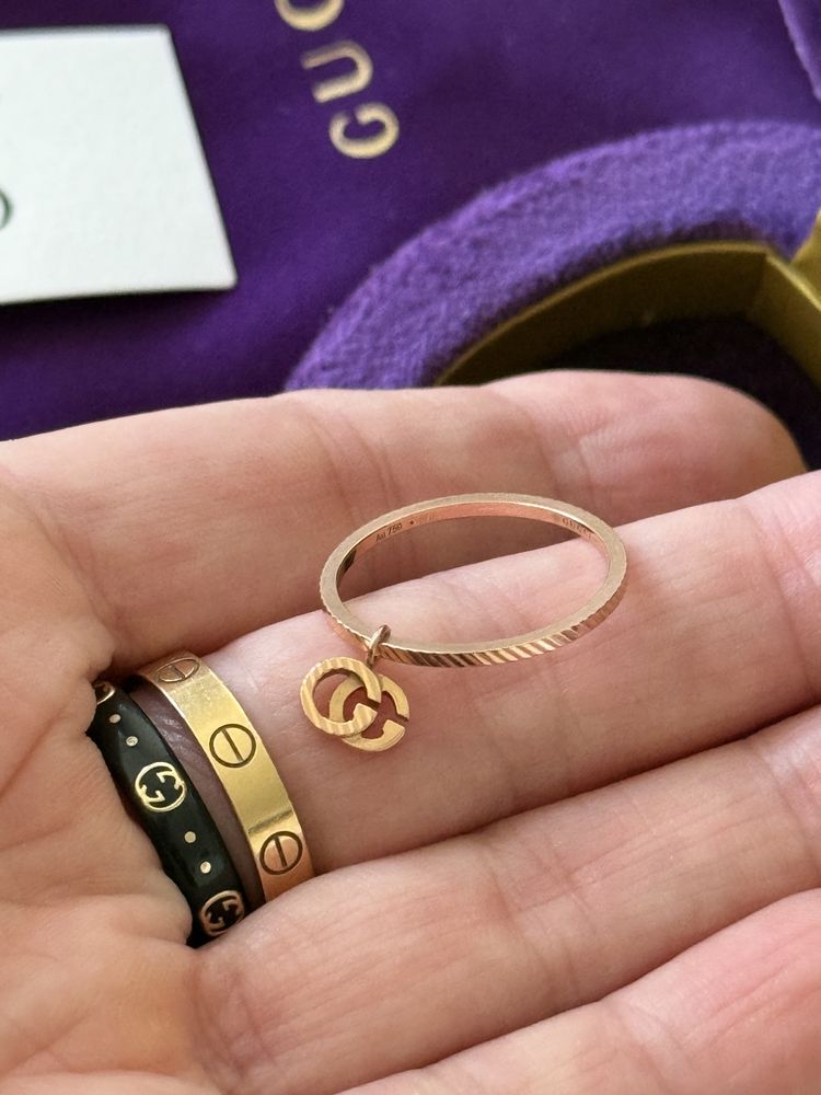 Gucci zloty pierscionek proby 750 rozmiar 14 rose gold