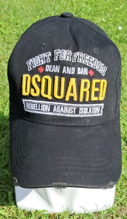 Dsquared2 Fight for Freedom baseball czapka czarna z daszkiem