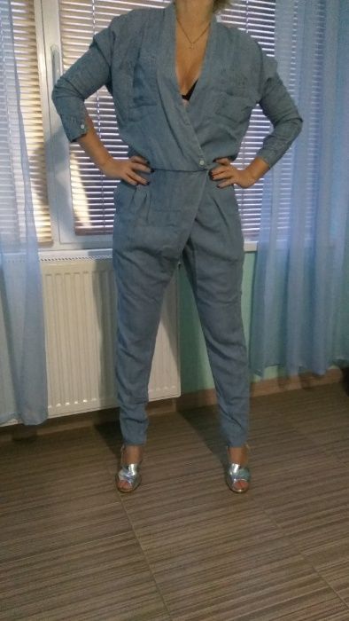 Джинсовый комбинезон брючный комбез джисовый noa noa