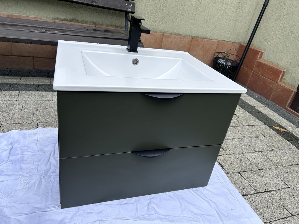 Szafka umywalkowa z umywalką Katalonia 60 cm zielona