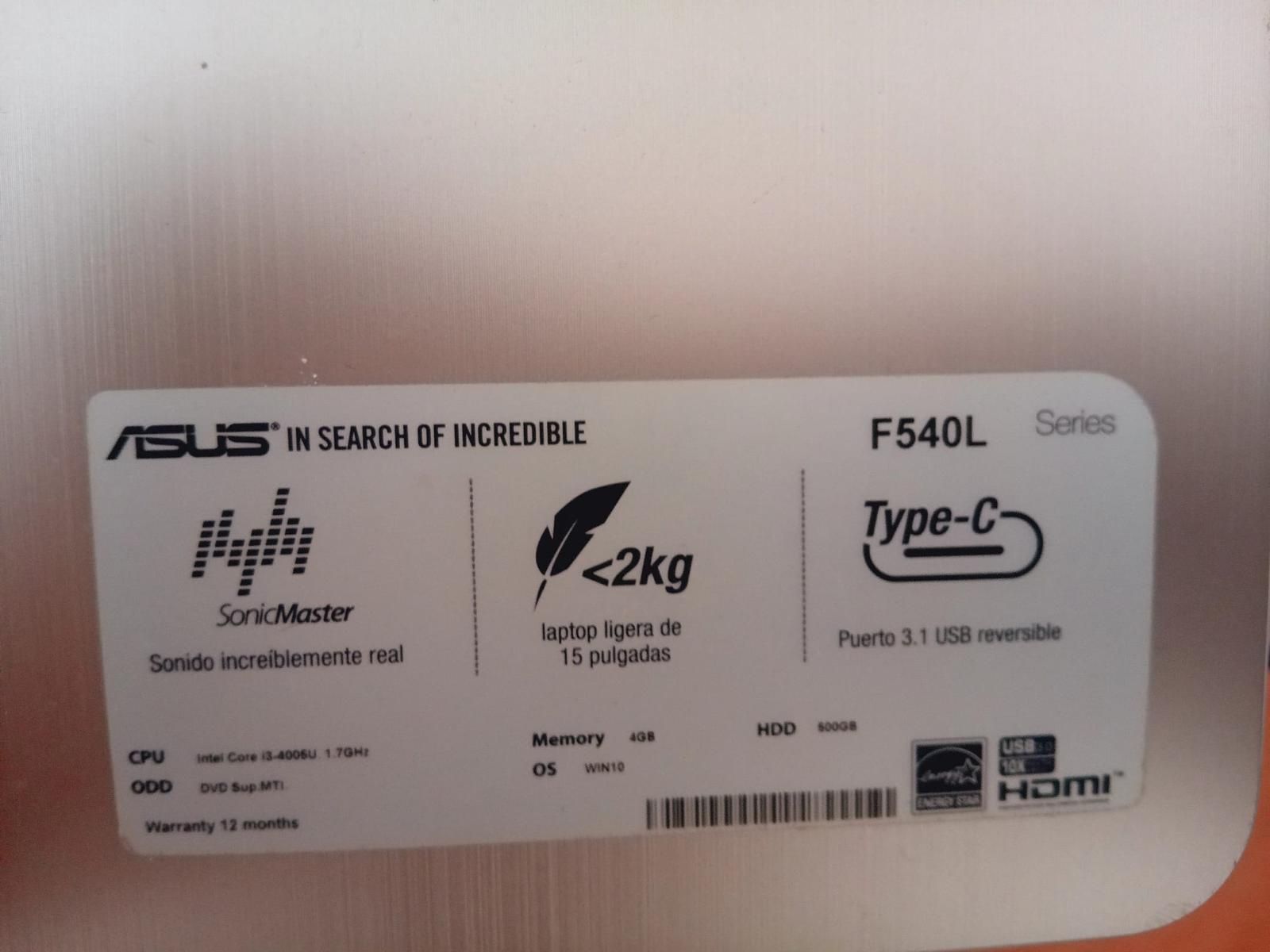 Computador da Asus que mal foi usado