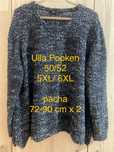 Ulla Popken sweter damski 50 52 5XL 6XL granatowy  plus size Vintage