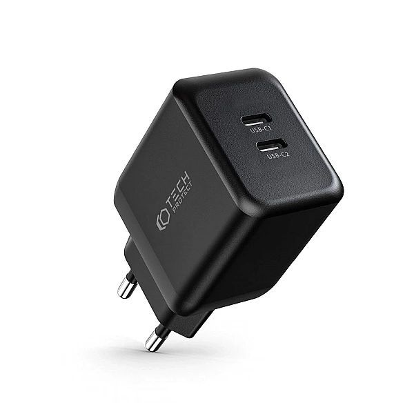Ładowarka Tech-Protect C35w-2 sieciowa 2x Usb-c Pd 35w - czarna