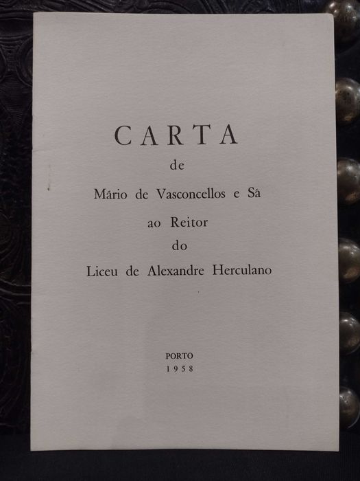 Carta Mário de Vasconcellos e Sá ao Reitor Liceu Alexandre Herculano
