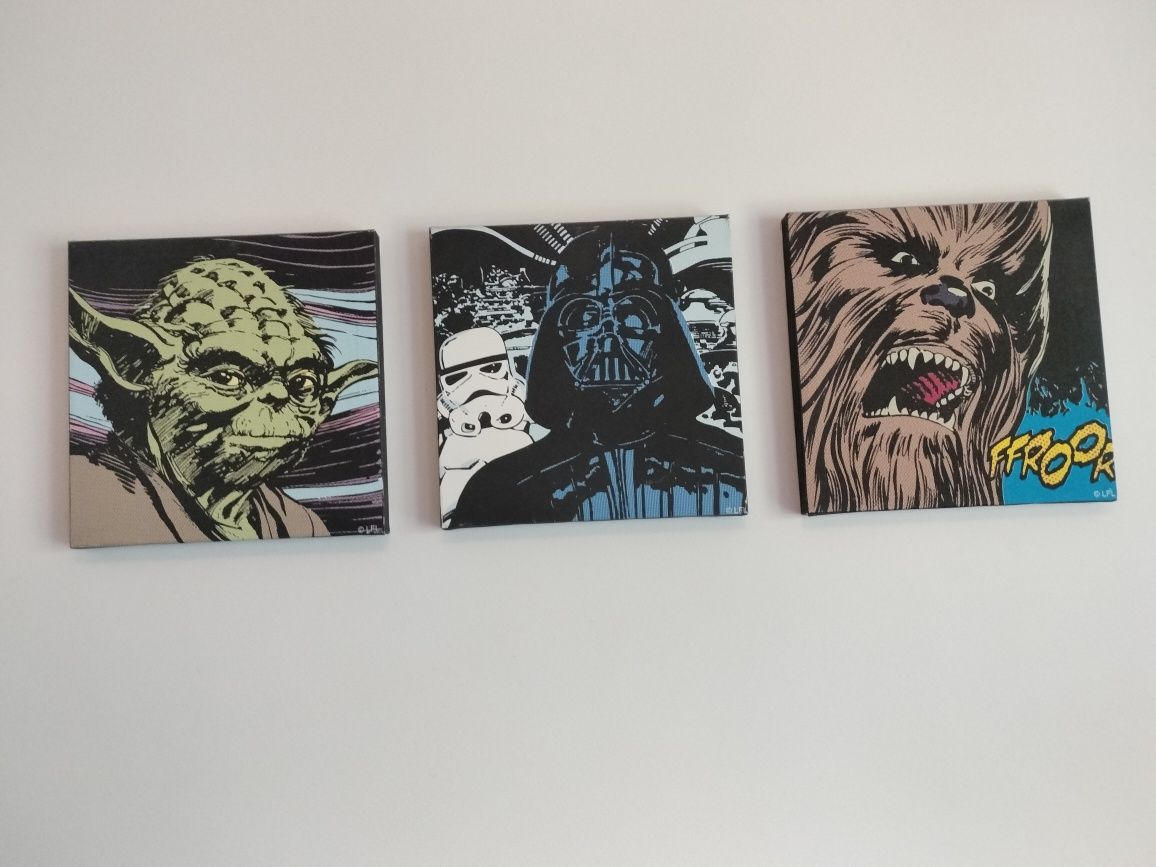 Plakat Gwiezdne Wojny Yoda Darth Vader Chewbacca