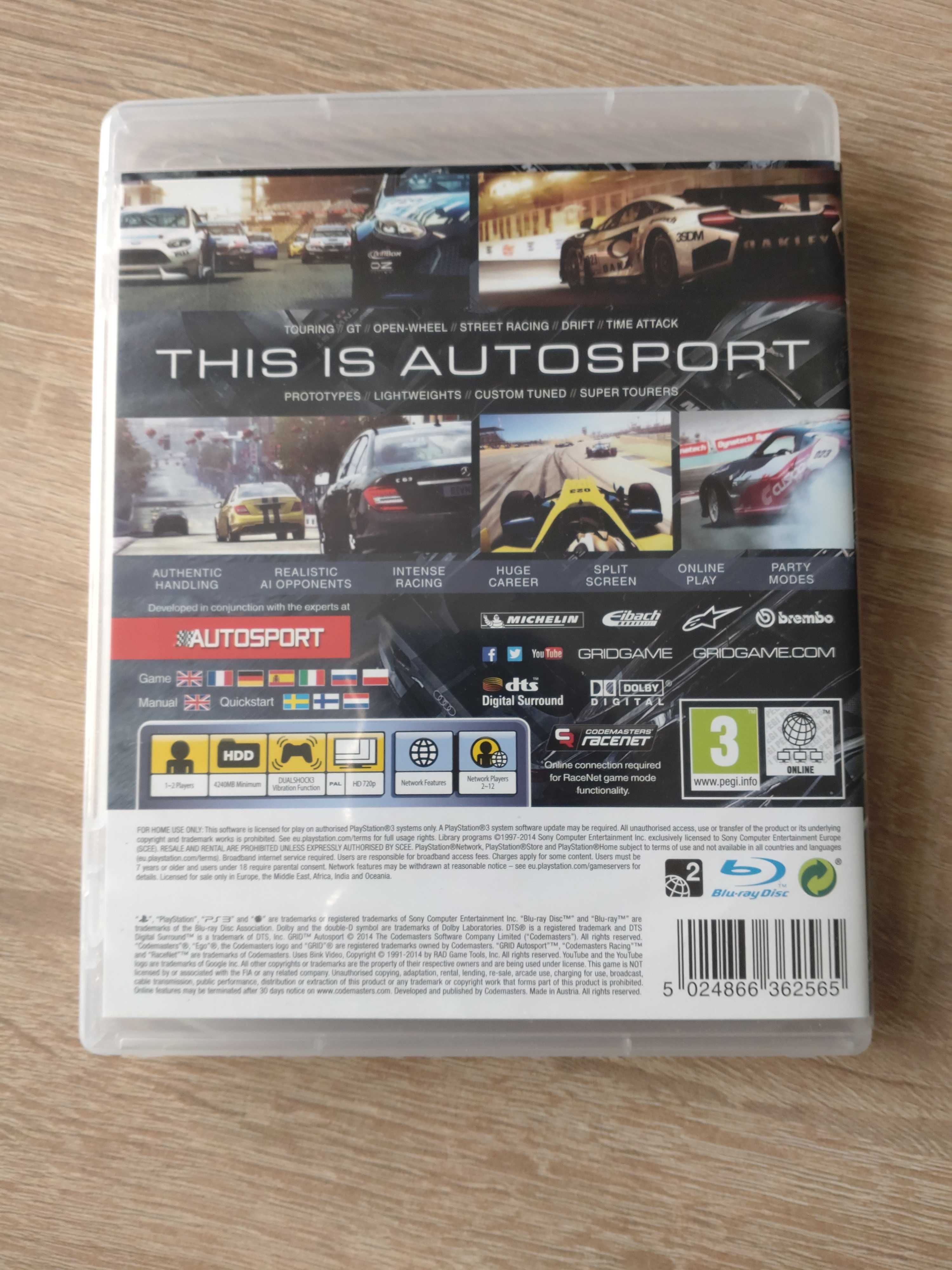 Grid Autosport PS3 PL