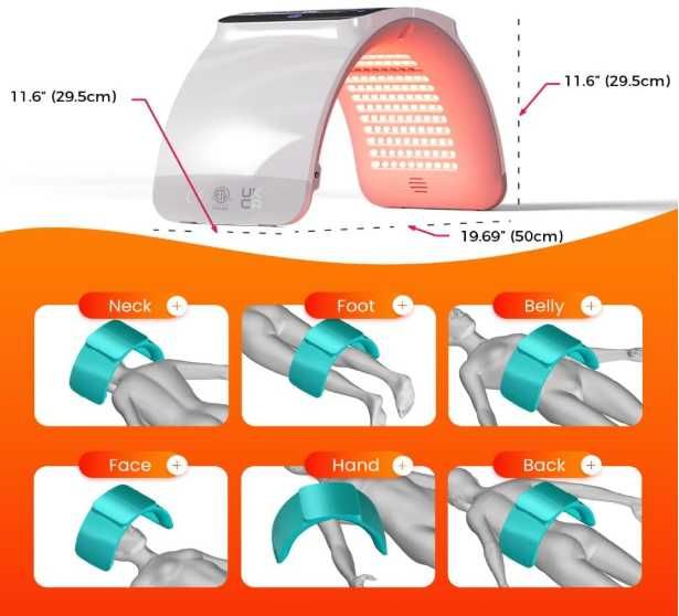 BestQool Led Terapia Światłem-6 Kolorów  Nr.EO89