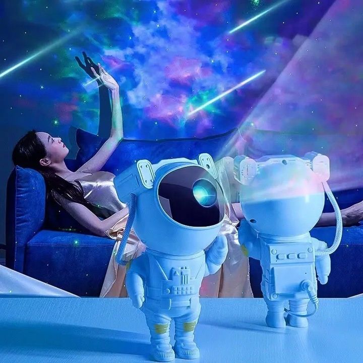 PROJEKTOR GWIAZD Lampka Nocna Rzutnik Dla Dzieci Led Laserowy ASTRONAU