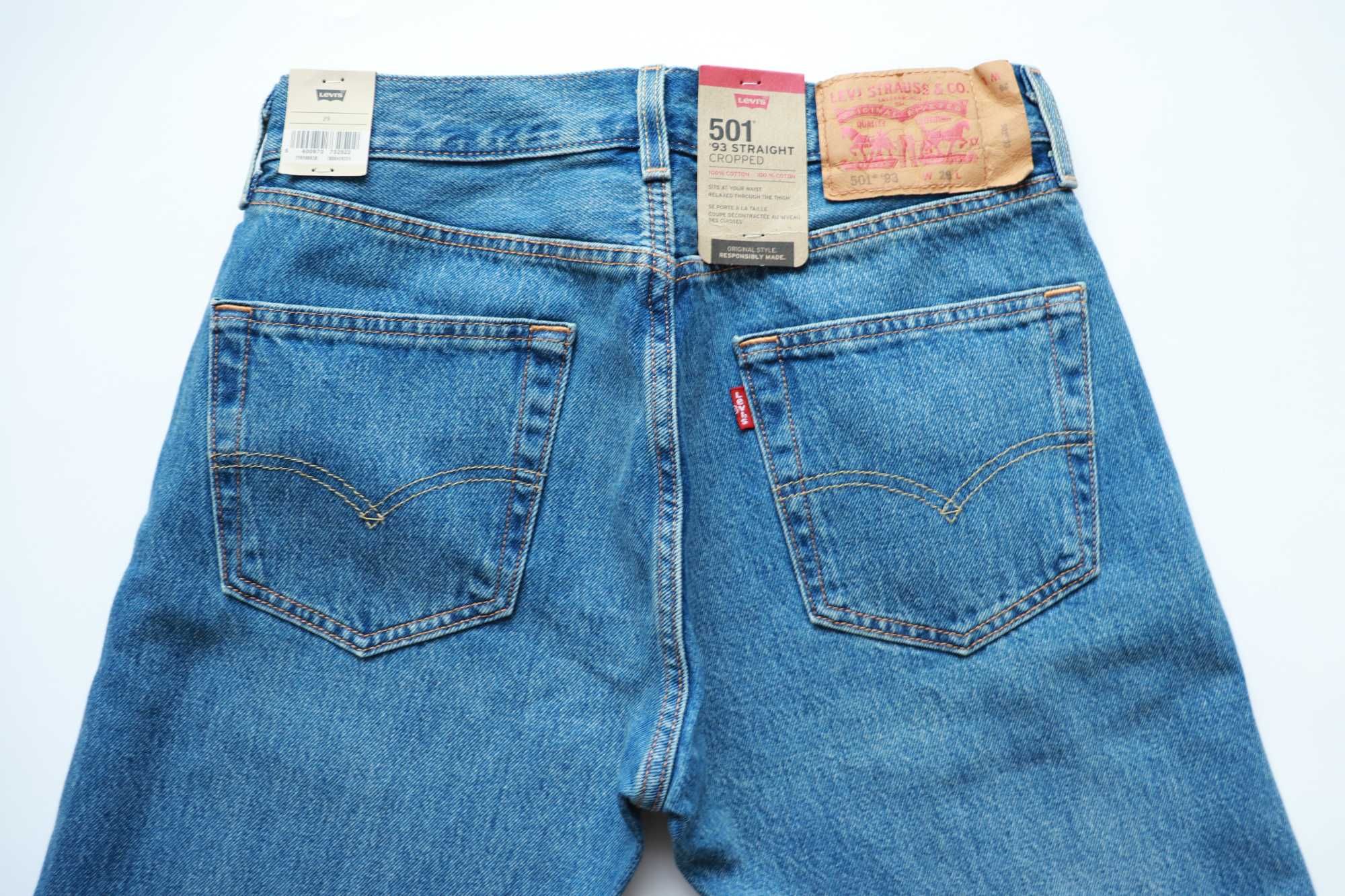 LEVIS 501 '93 W29 cropped męskie spodnie jeansy nowe okazja