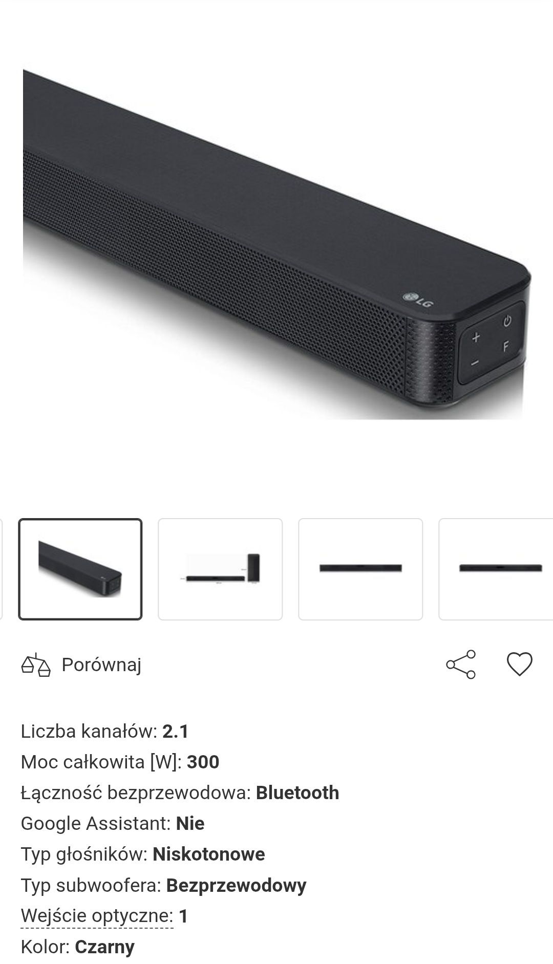Soundbar LG Sn4 300w wysyłka