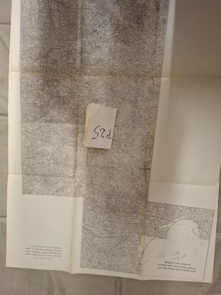 Załącznik mapa da umowy z 16.08.1945. PL-ZSSR