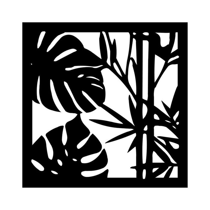 Nowoczesny czarny ażurowy obraz z MDF 3 mm – 60x60 cm