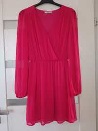 Śliczna różowa sukienka damska Reserved r.36