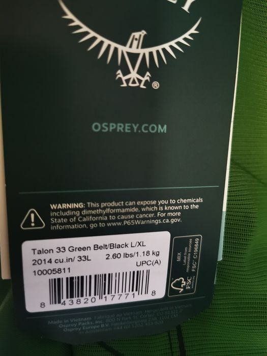 Nowy plecak Osprey Talon 33