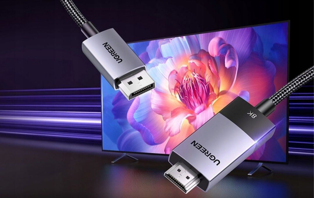 UGREEN Kabel W Oplocie Przewód Displayport Męski Do HDMI Męski 8K 60Hz