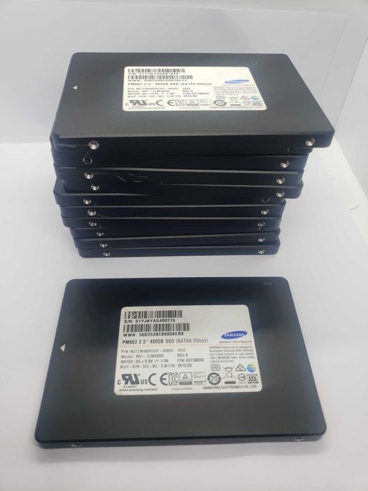 SSD 480gb Samsung PM863. 2.5" sata3 tlc 7mm. б.у.хорошее состояние.