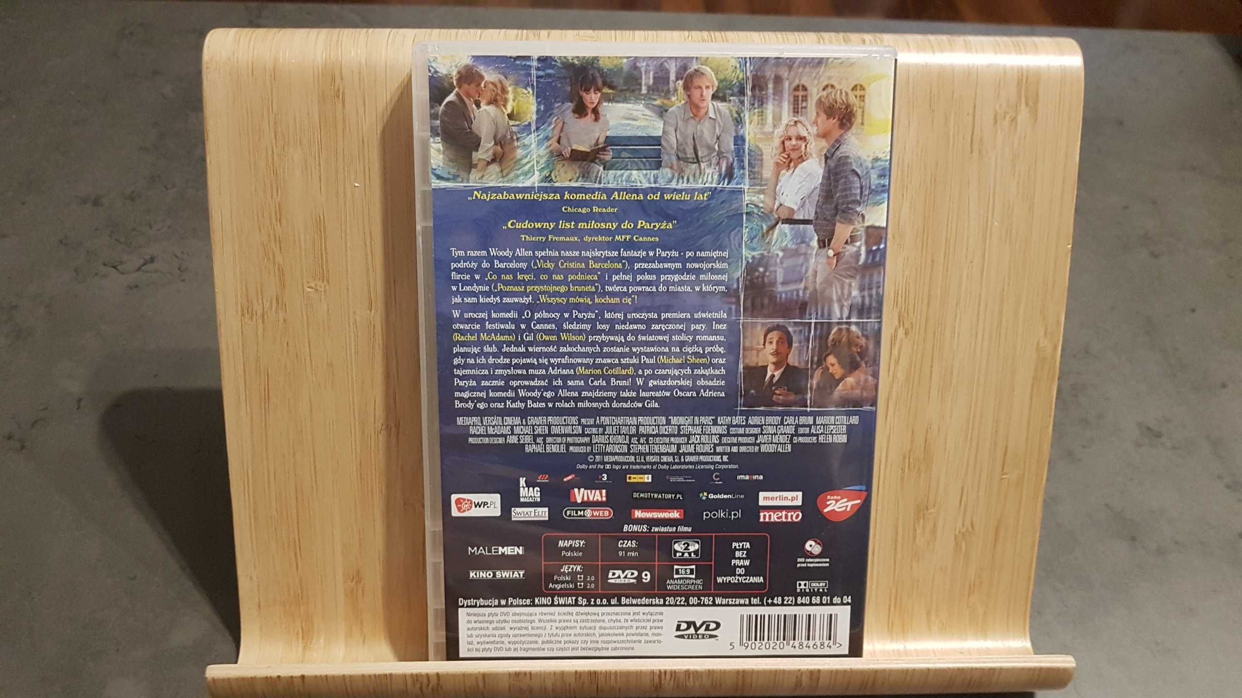 Film DVD O północy w Paryżu Woody Allen - Jak Nowa