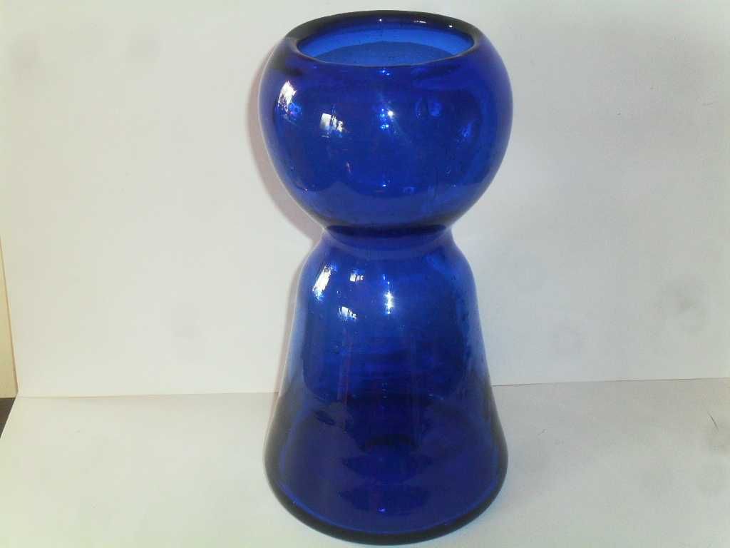 Zbigniew Horbowy Wazon hiacynt kobalt szkło kolorowe 22 cm