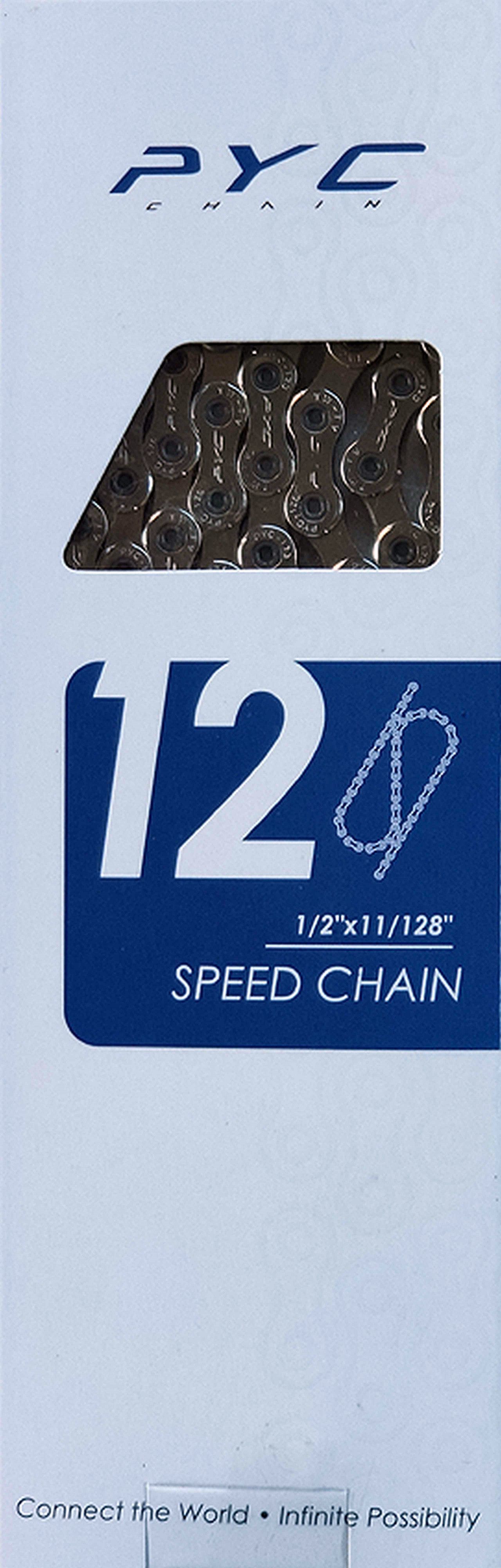 PYC P1201 Łańcuch Rowerowy 12 SPEED 126 ogniw / 259 g / Drążone Piny