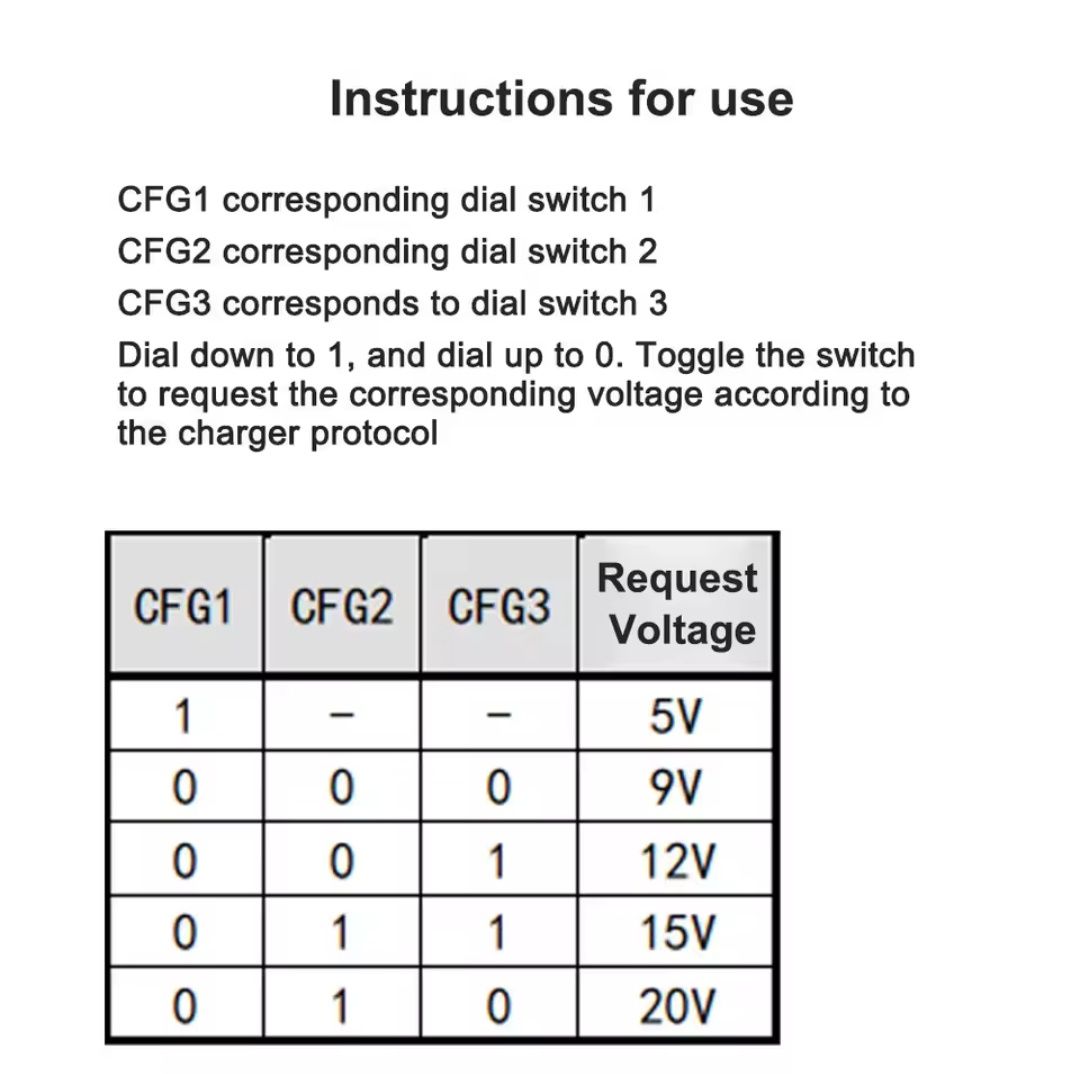 Триггер 100w PD QC тригер Usb Type C на колодку DC 5v -22V 5А до 140w