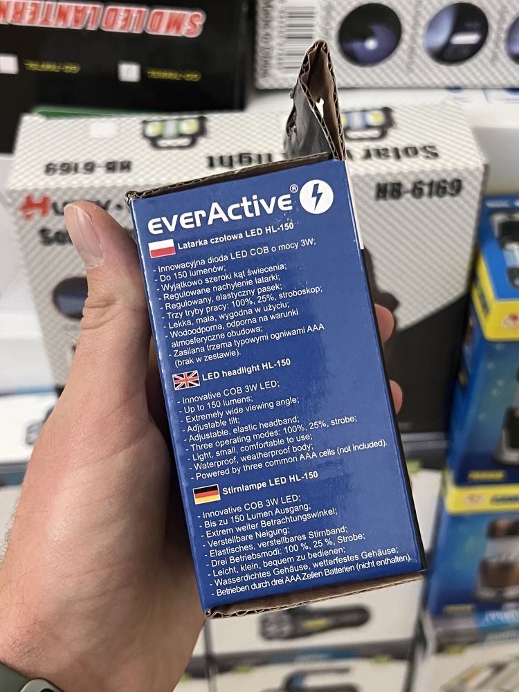 Налобный фонарь EverActive HL-150/HL-250 Cobra