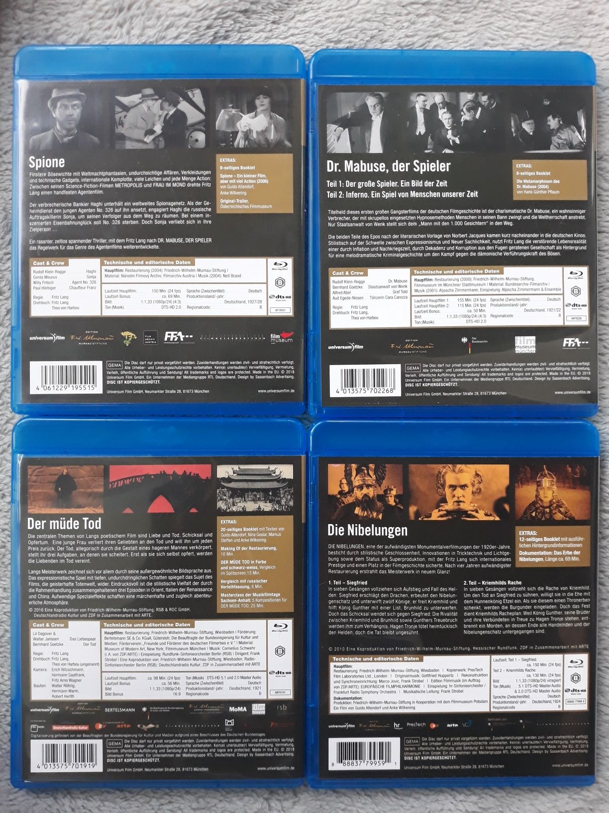 Fritz Lang 5 niemych filmów  F.W.Murnau BD
