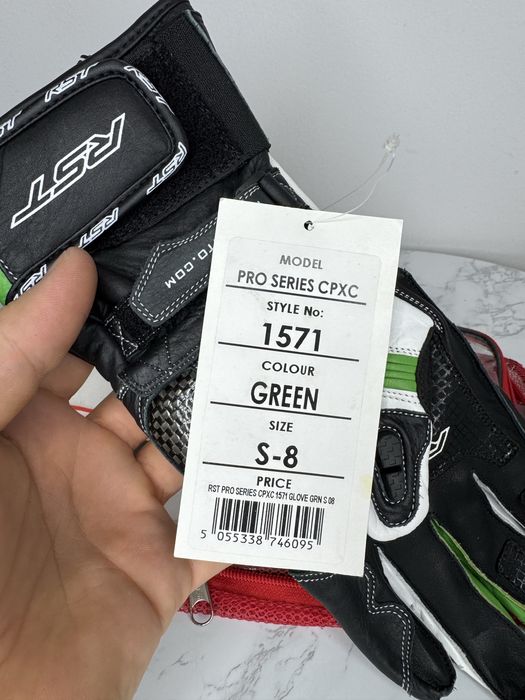Nowe Rękawice Motocyklowe Rst S Pro Series CPX-C Carbon Sportowe Green