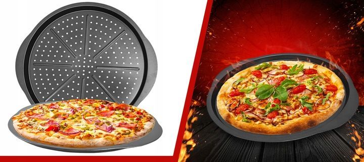 Nieprzywierająca forma, blacha na pizzę z otworami 33 cm 2 szt